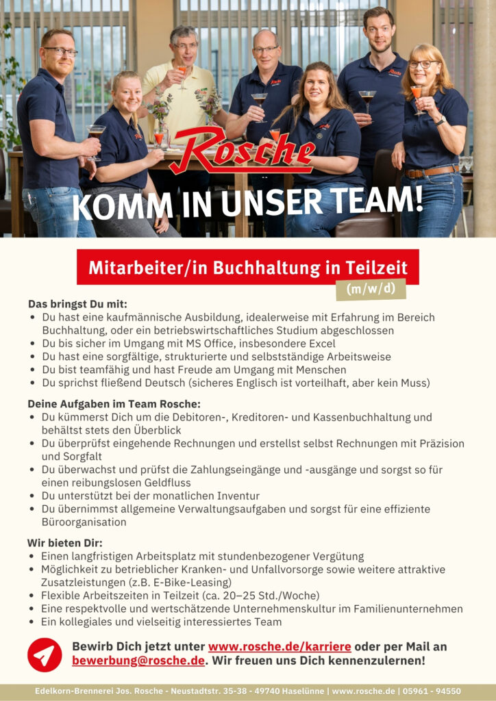Stellenanzeige - Buchhaltung Teilzeit